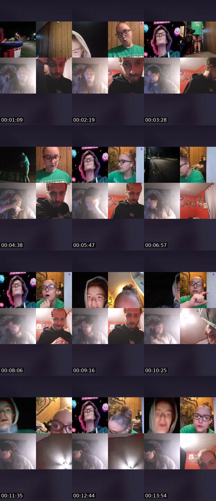 Contact-sheet preview of little miss red's Liveme recording