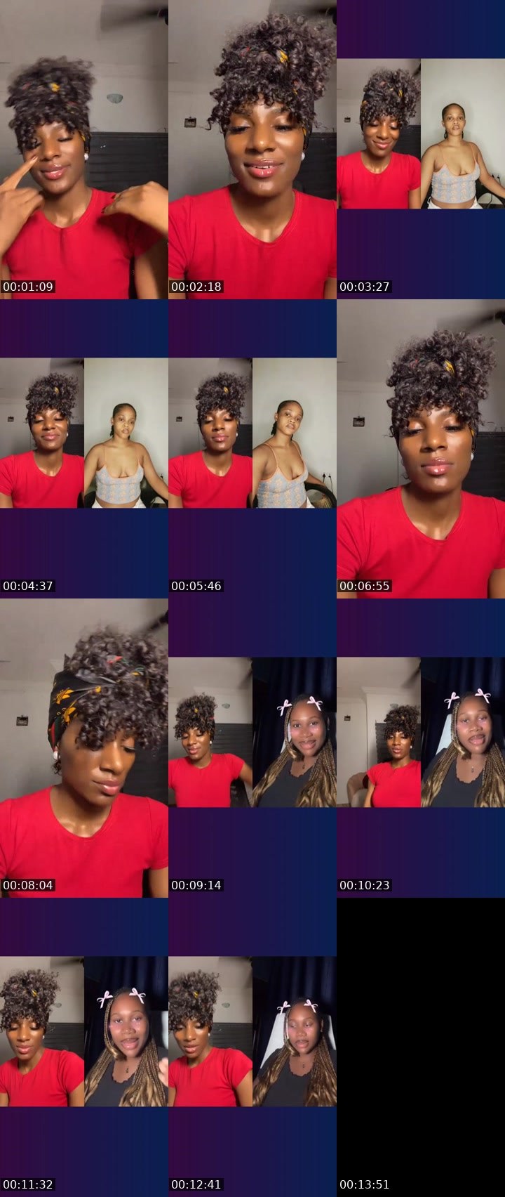 Contact-sheet preview of 💜APHRODITE ✊🏾🦍's Liveme recording