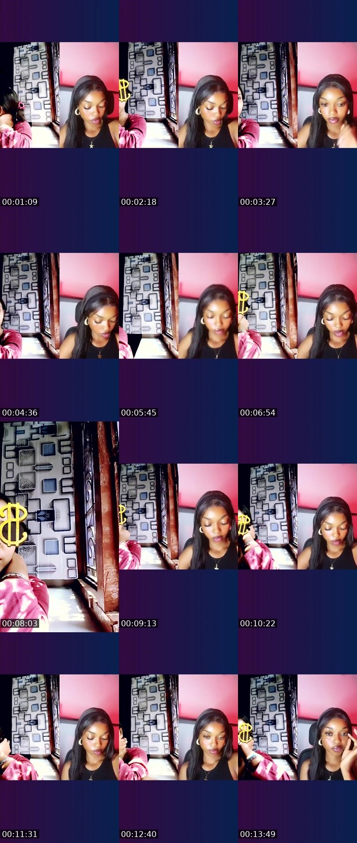 Contact-sheet preview of Lilly ⭐🌟's Liveme recording