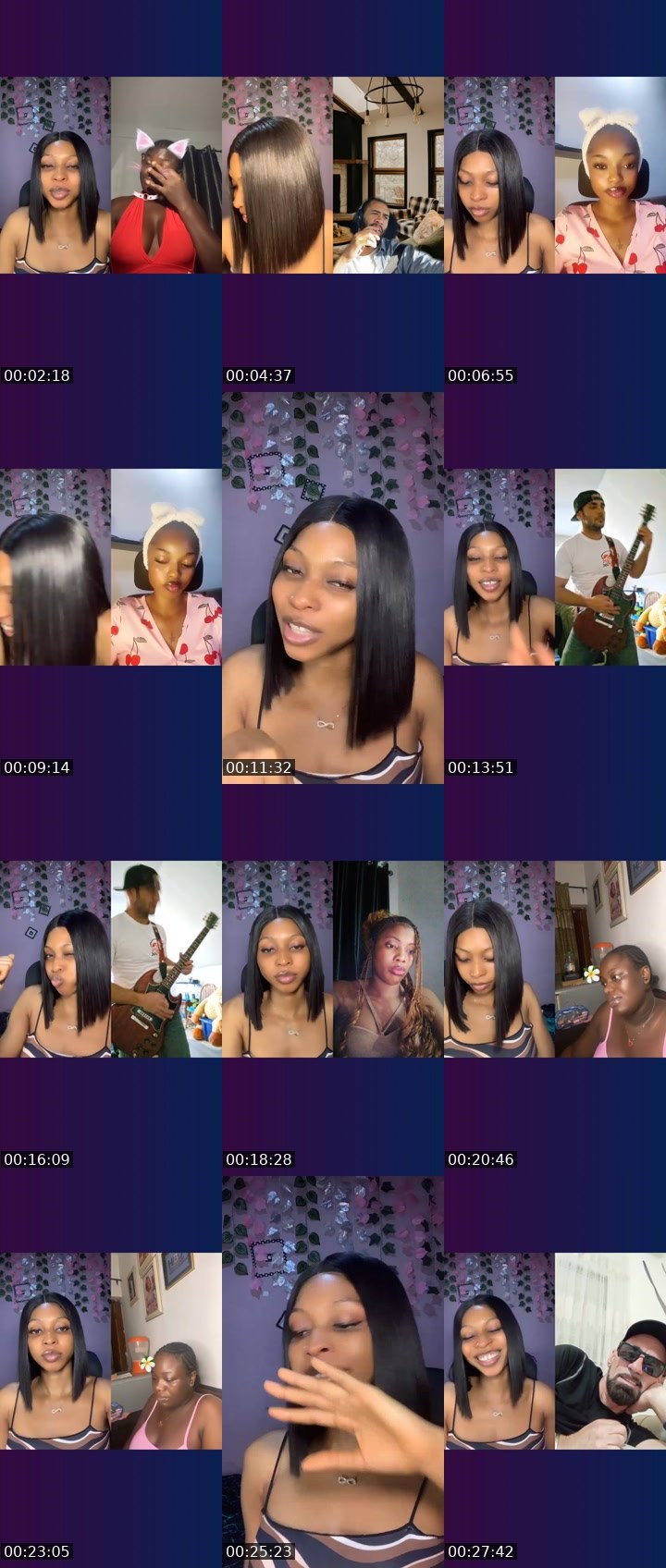 Contact-sheet preview of ᥫ᭡ 𝑩𝒂𝒃𝒆 🎀ᥫ᭡'s Liveme recording