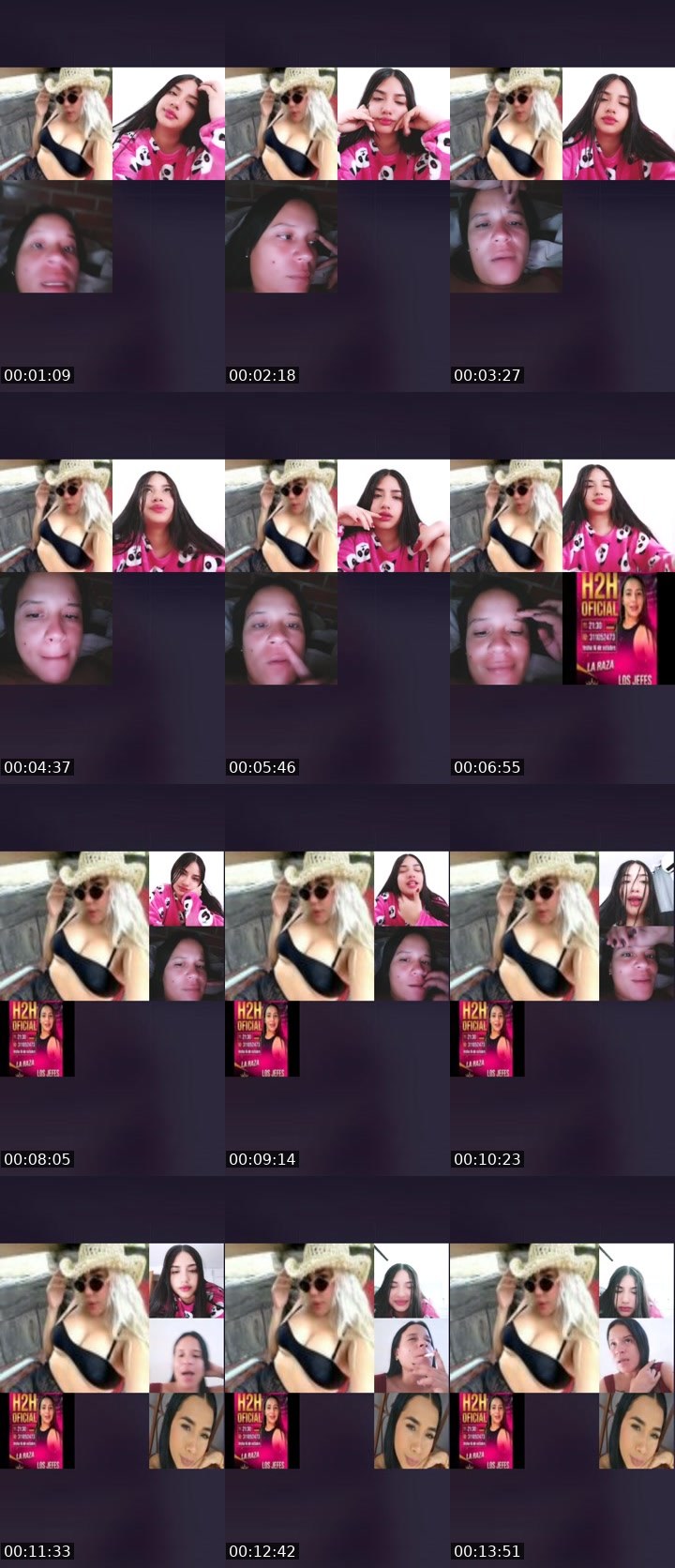 Contact-sheet preview of 👑⃤Queenlinda💎's Liveme recording