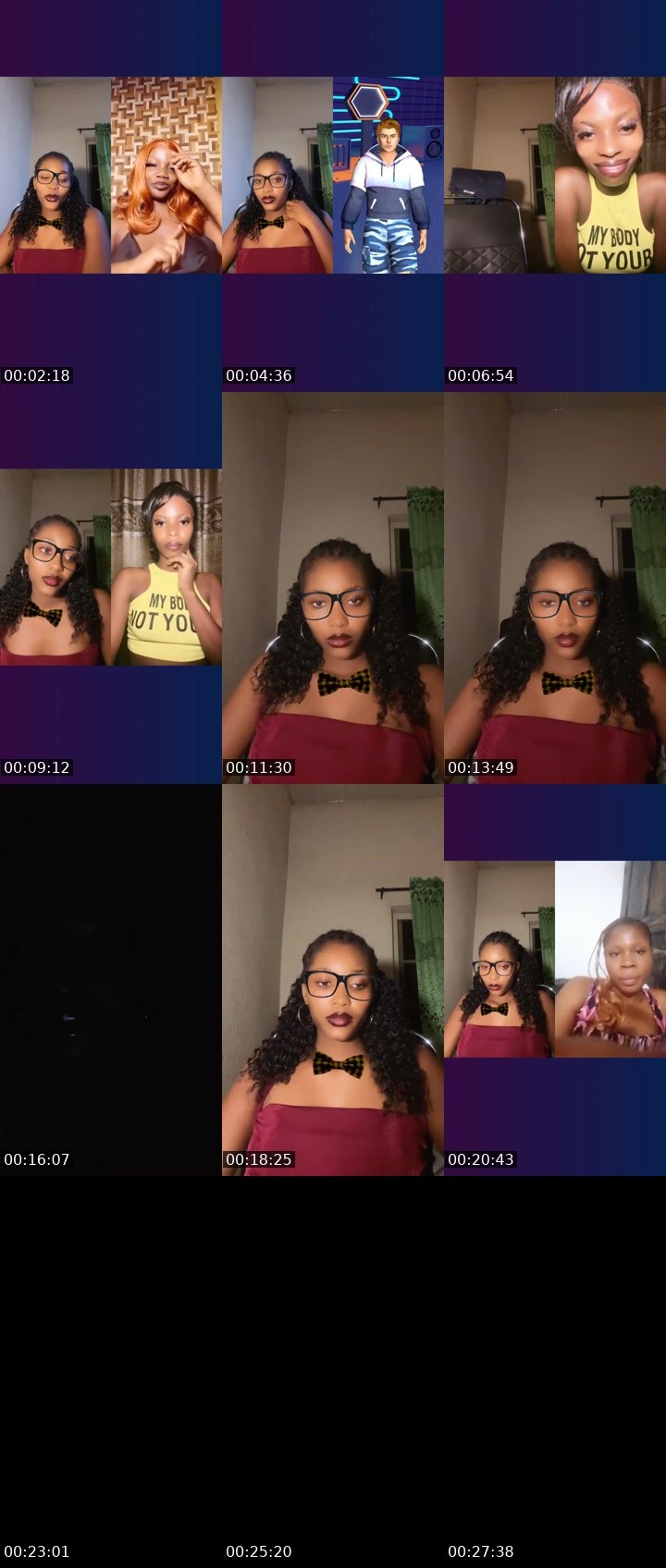 Contact-sheet preview of ✧CLAIRE✧💋🌸's Liveme recording