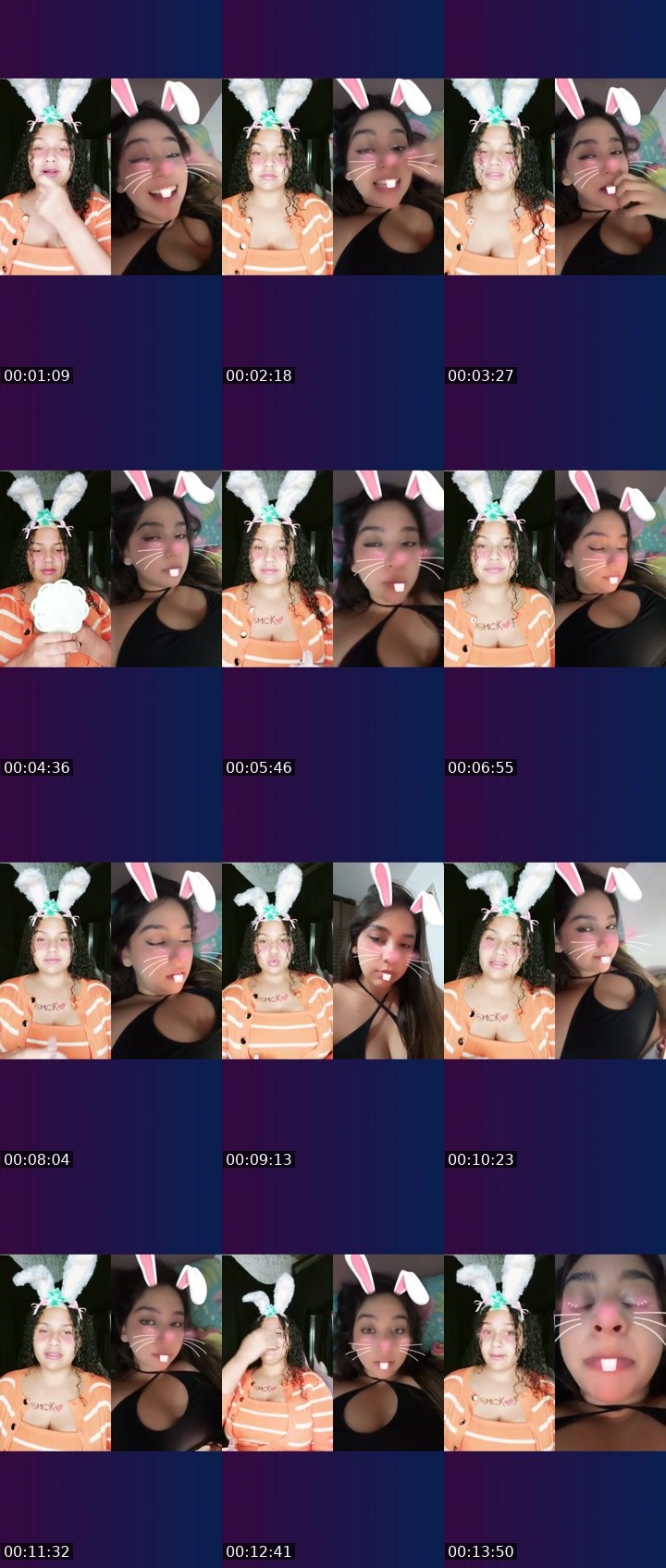Contact-sheet preview of ☁️eve💨's Liveme recording