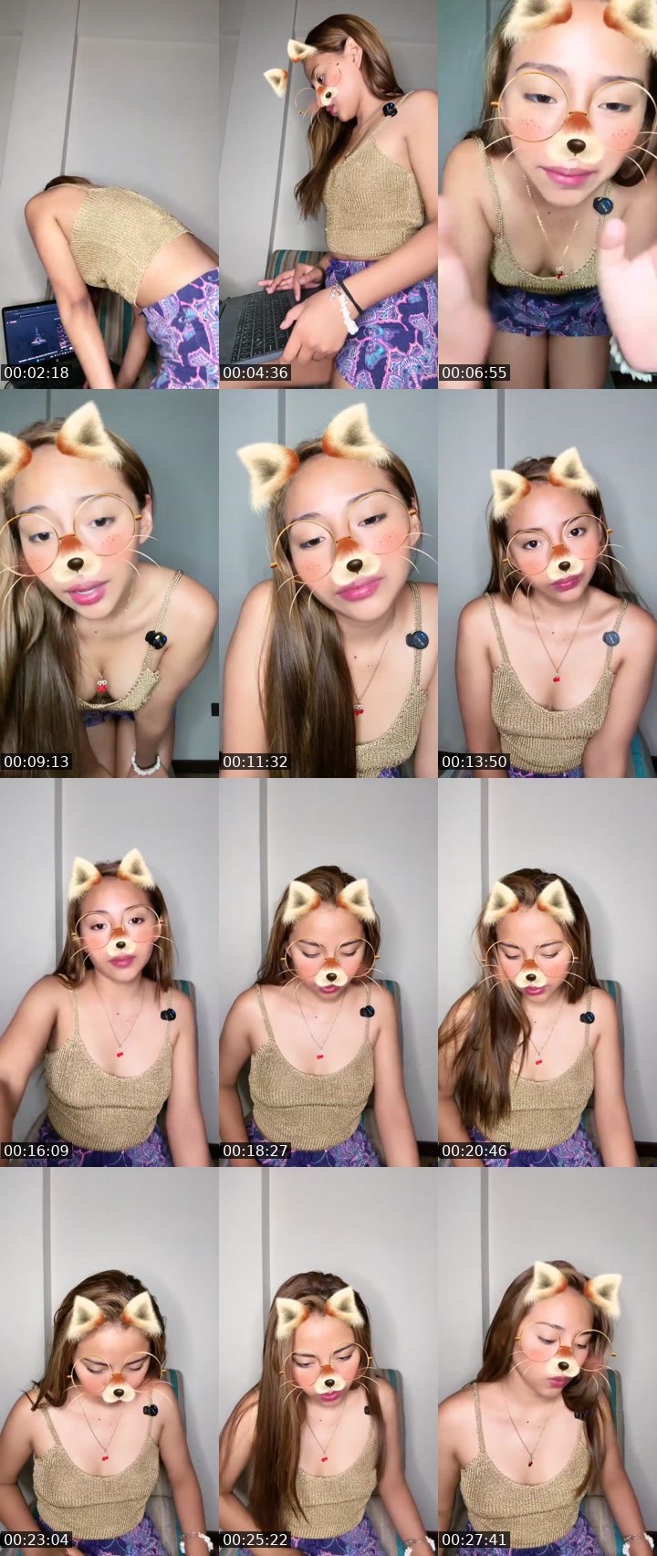 Contact-sheet preview of 💠bri Ángel 💞's Liveme recording