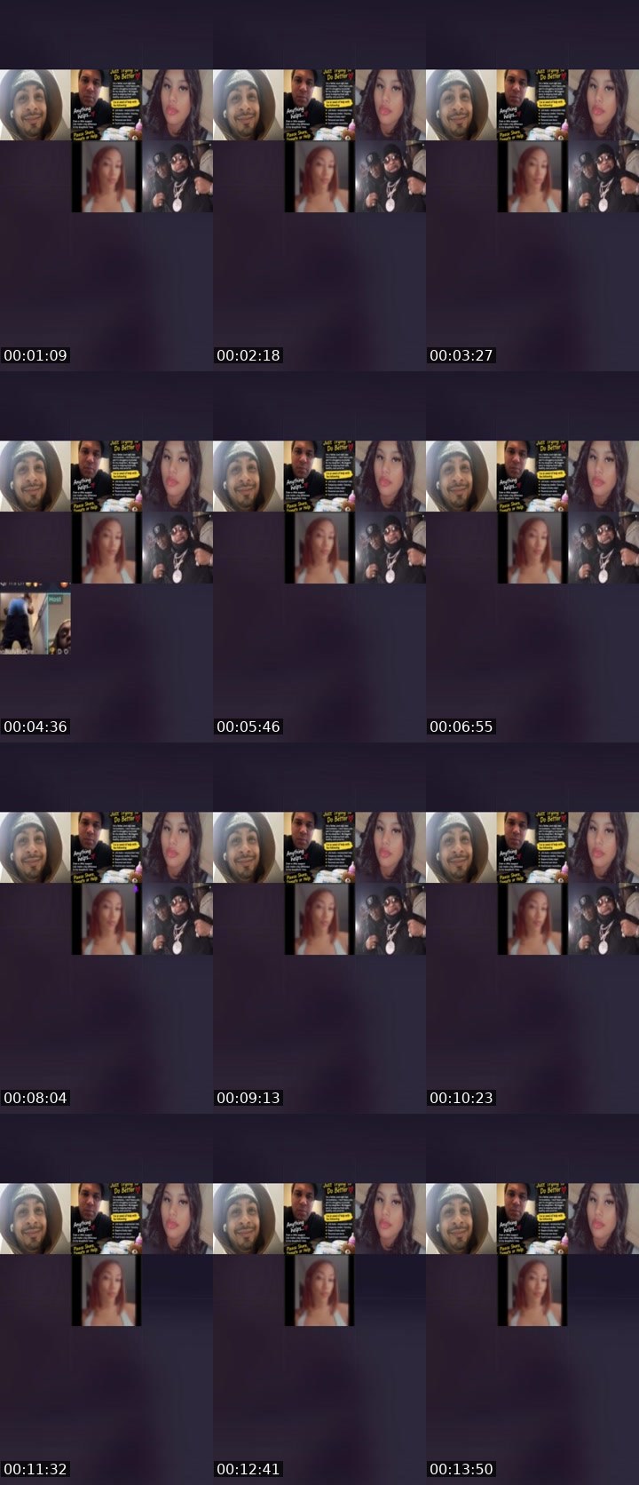 Contact-sheet preview of 𝓙𝓐𝓓𝓐💋's Liveme recording