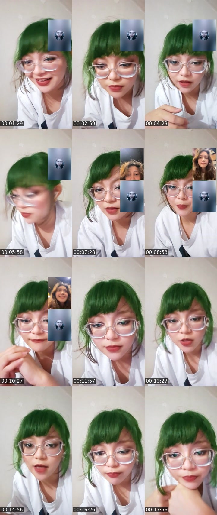 Contact-sheet preview of 👸charastelle 🔮's Liveme recording