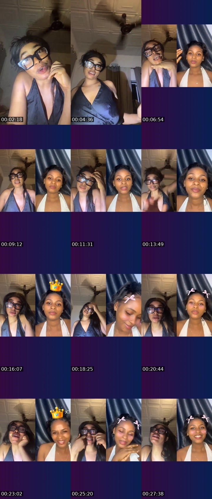 Contact-sheet preview of 🏦🌹NellyBae🌺🌸's Liveme recording