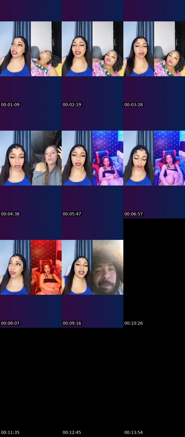 Contact-sheet preview of 🏦Pinky🖤⏏️☻︎'s Liveme recording