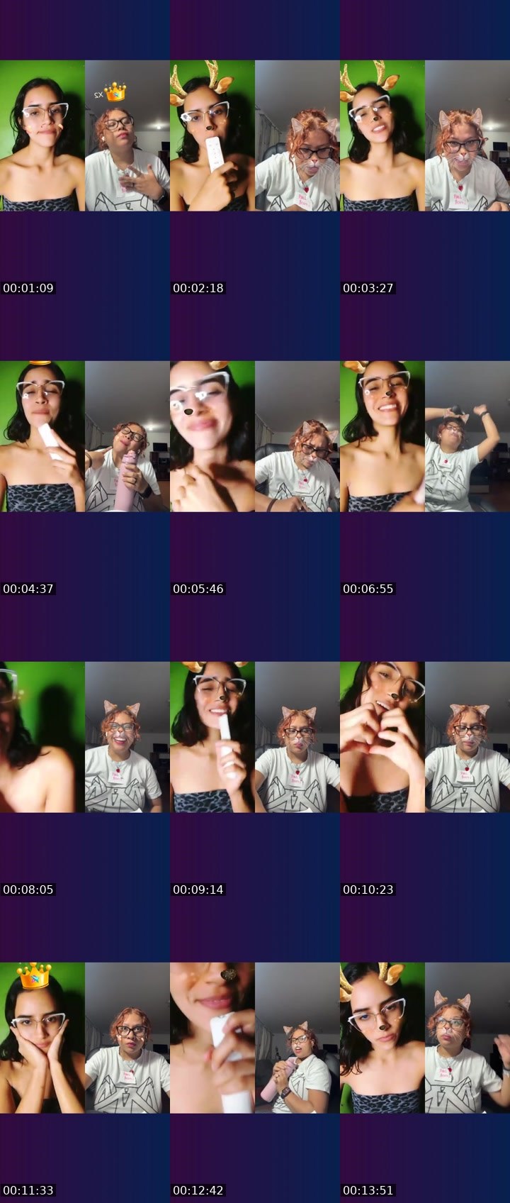 Contact-sheet preview of 🫧🌪️Ashley.P 🔥's Liveme recording