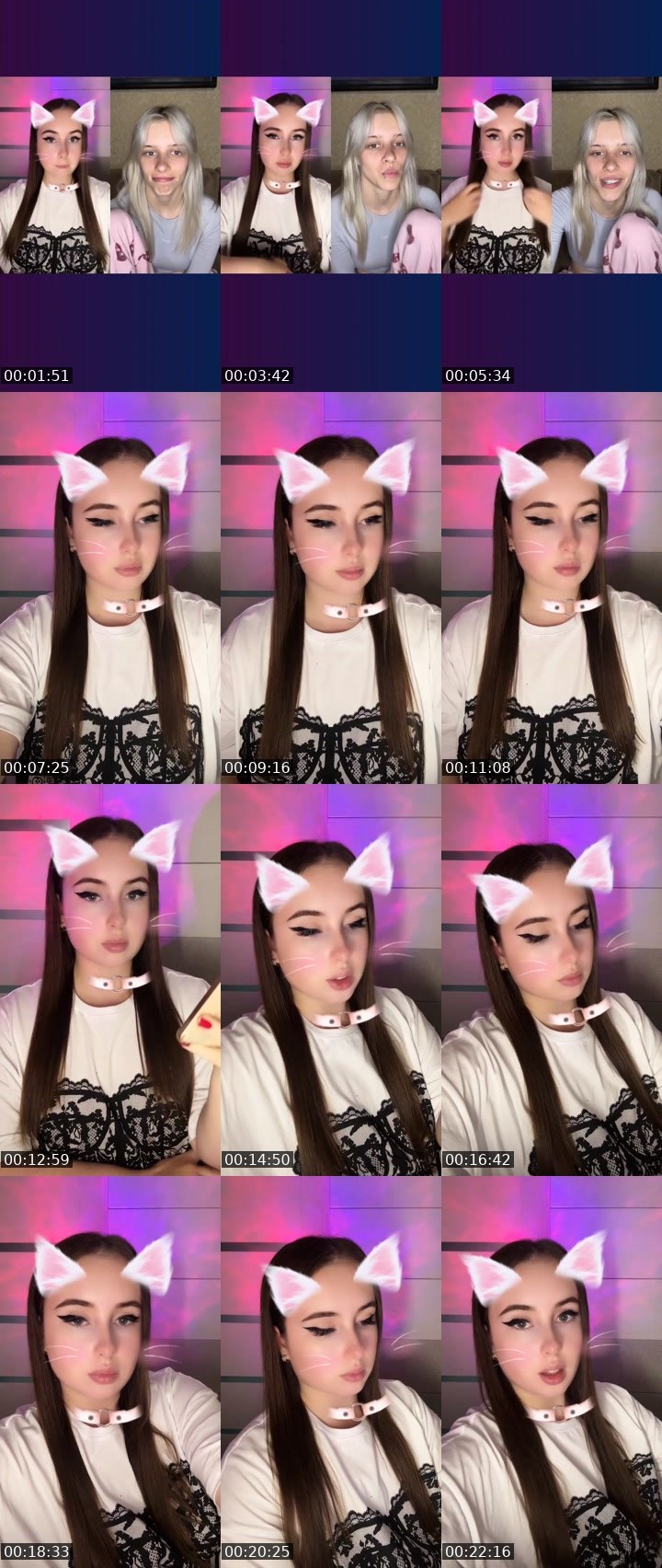 Contact-sheet preview of 𝑀𝐼𝐿𝐴𝑁𝐴♌️'s Liveme recording