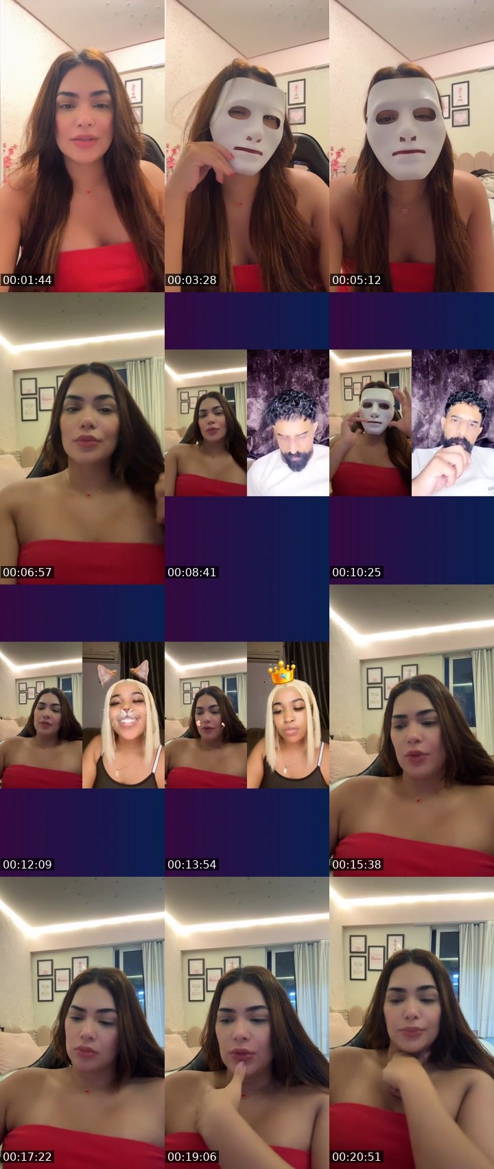 Contact-sheet preview of 🍭Mel🍭 20K's Liveme recording