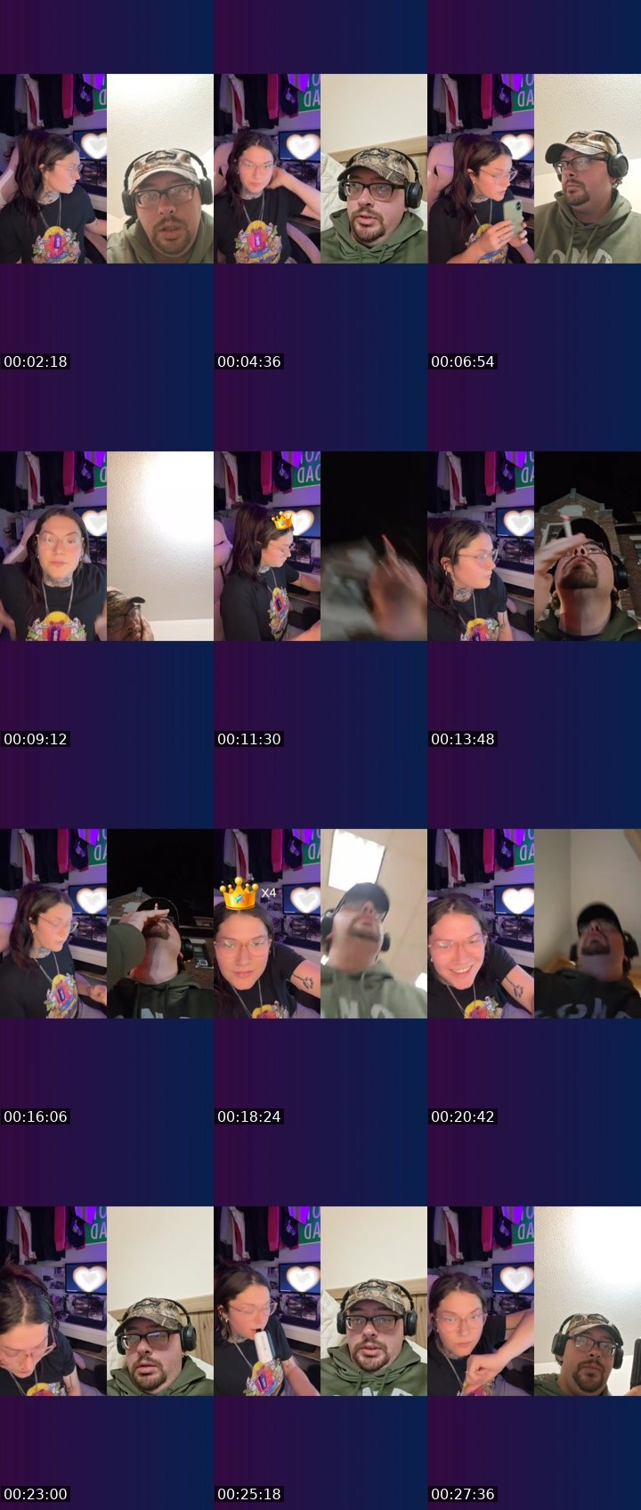 Contact-sheet preview of ✧ርᎧᗰᗴT🤍༞'s Liveme recording
