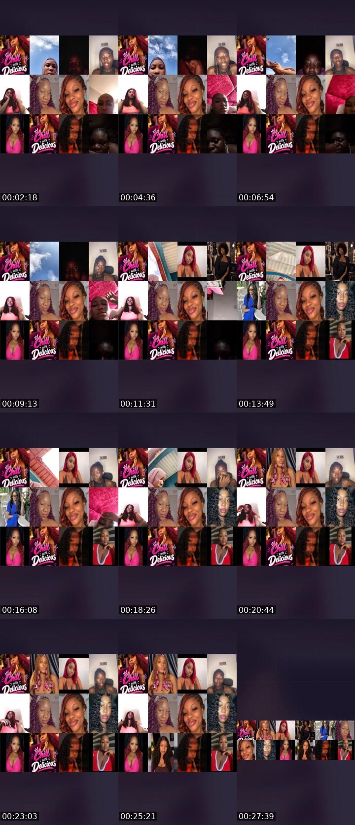 Contact-sheet preview of ❤️‍🔥🍭's Liveme recording