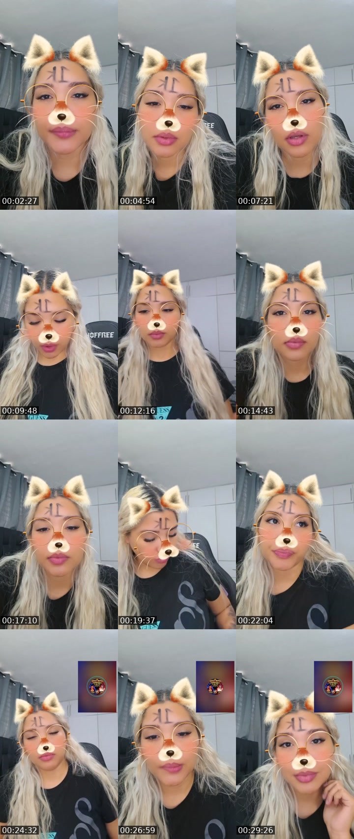 Contact-sheet preview of 👑⃤Queenlinda💎's Liveme recording