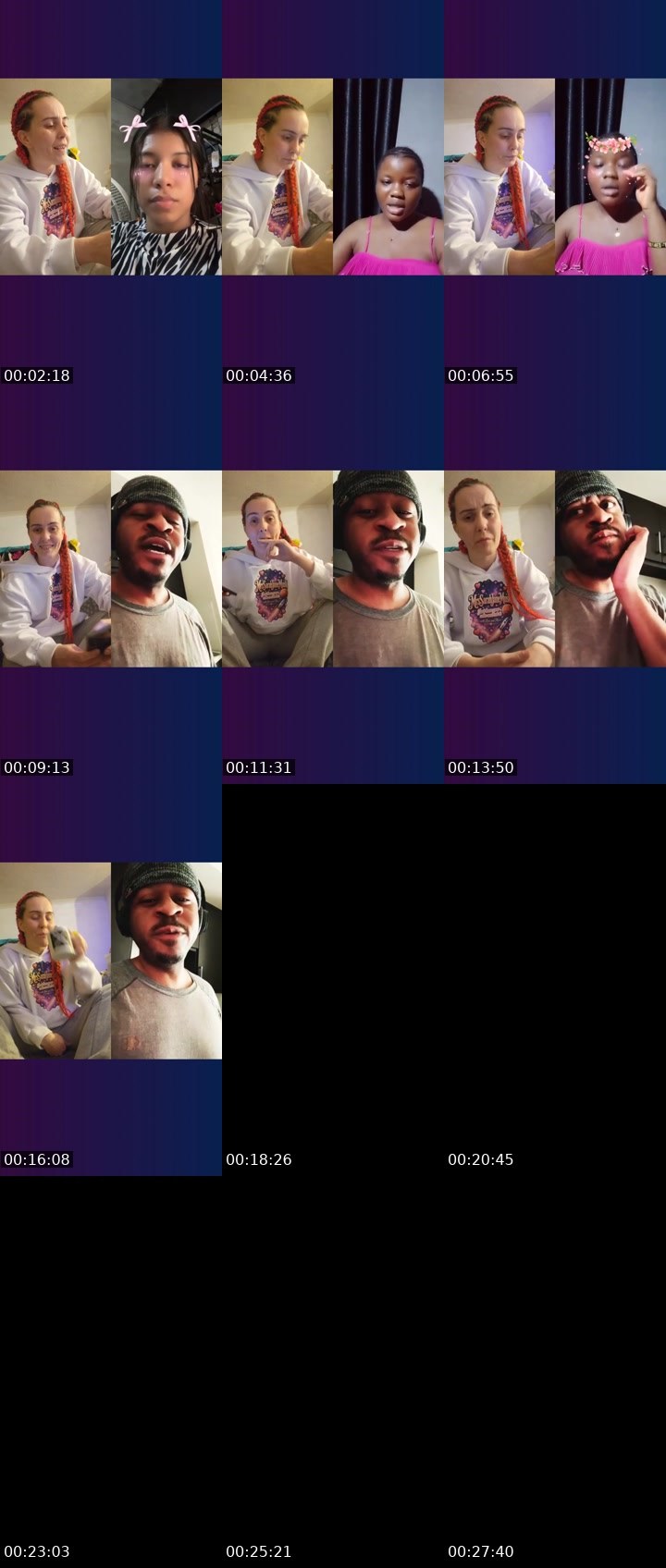 Contact-sheet preview of Iamsarahwildego's Liveme recording