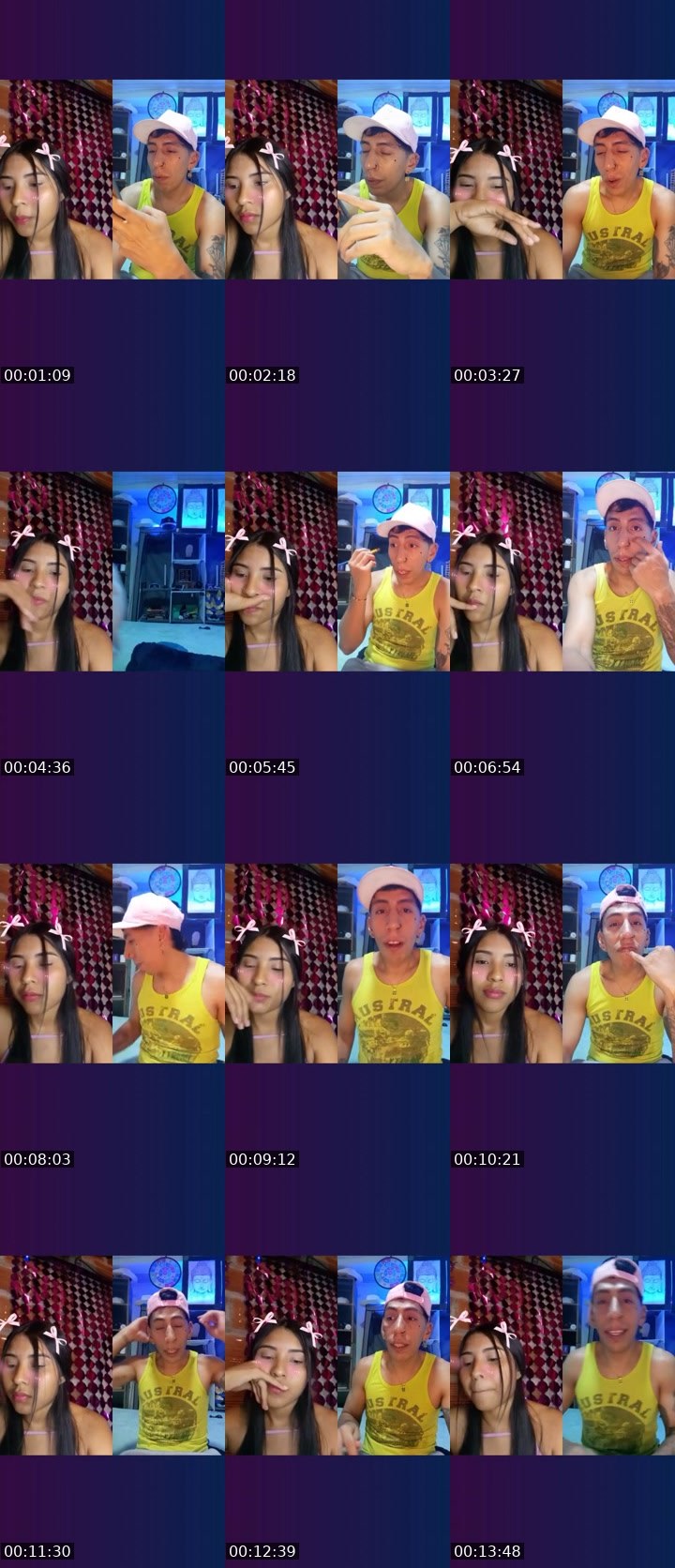 Contact-sheet preview of 🌐𝐄𝐯𝐞🌻🤍's Liveme recording