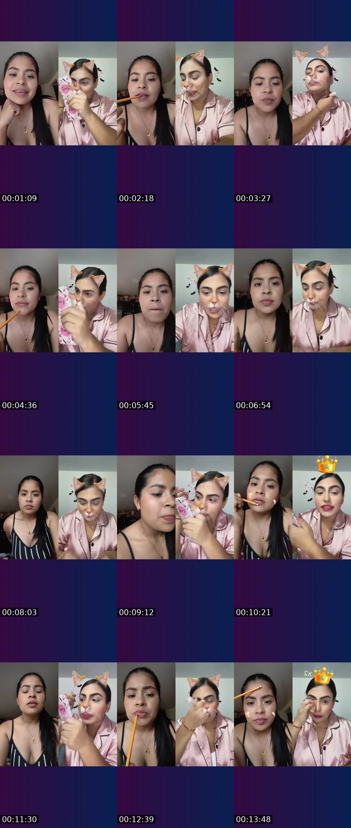 Contact-sheet preview of 🌐Daeys💫's Liveme recording