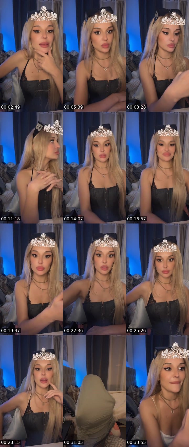Contact-sheet preview of Angie Baddie x's Liveme recording