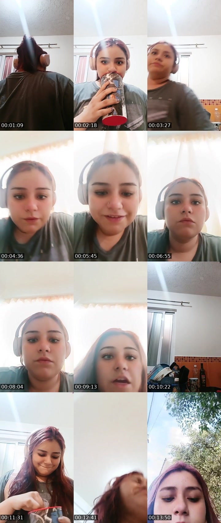 Contact-sheet preview of Mónica González's Liveme recording