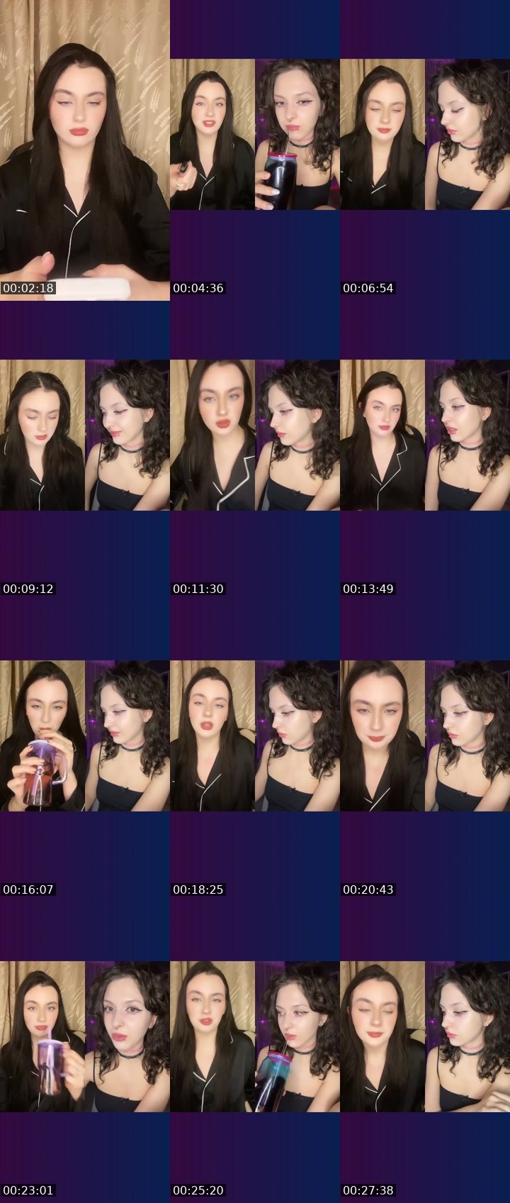 Contact-sheet preview of 🌙꧁ʟᴜɴᴏx꧂🌙's Liveme recording