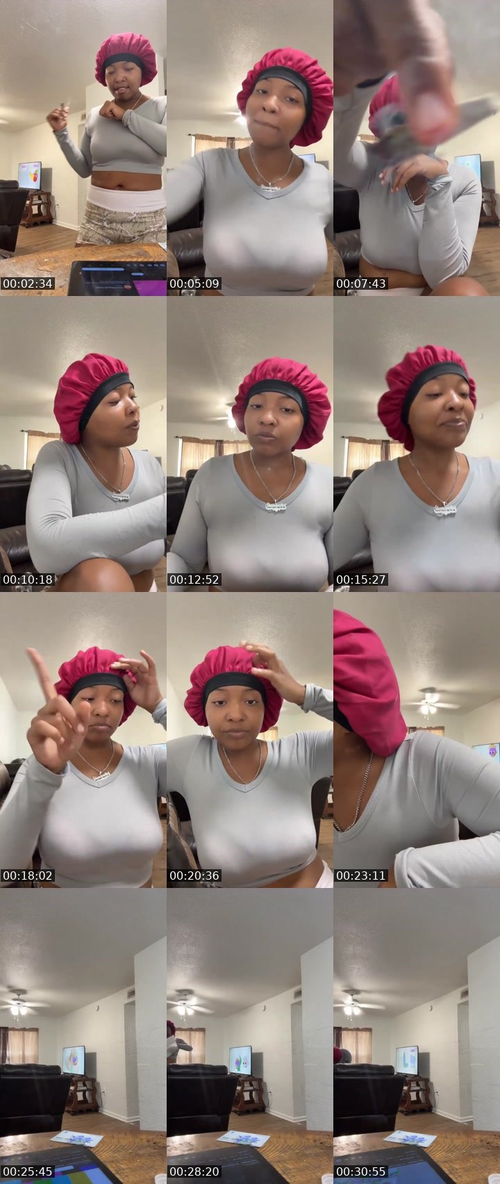 Contact-sheet preview of Miyah😩🍯's Liveme recording