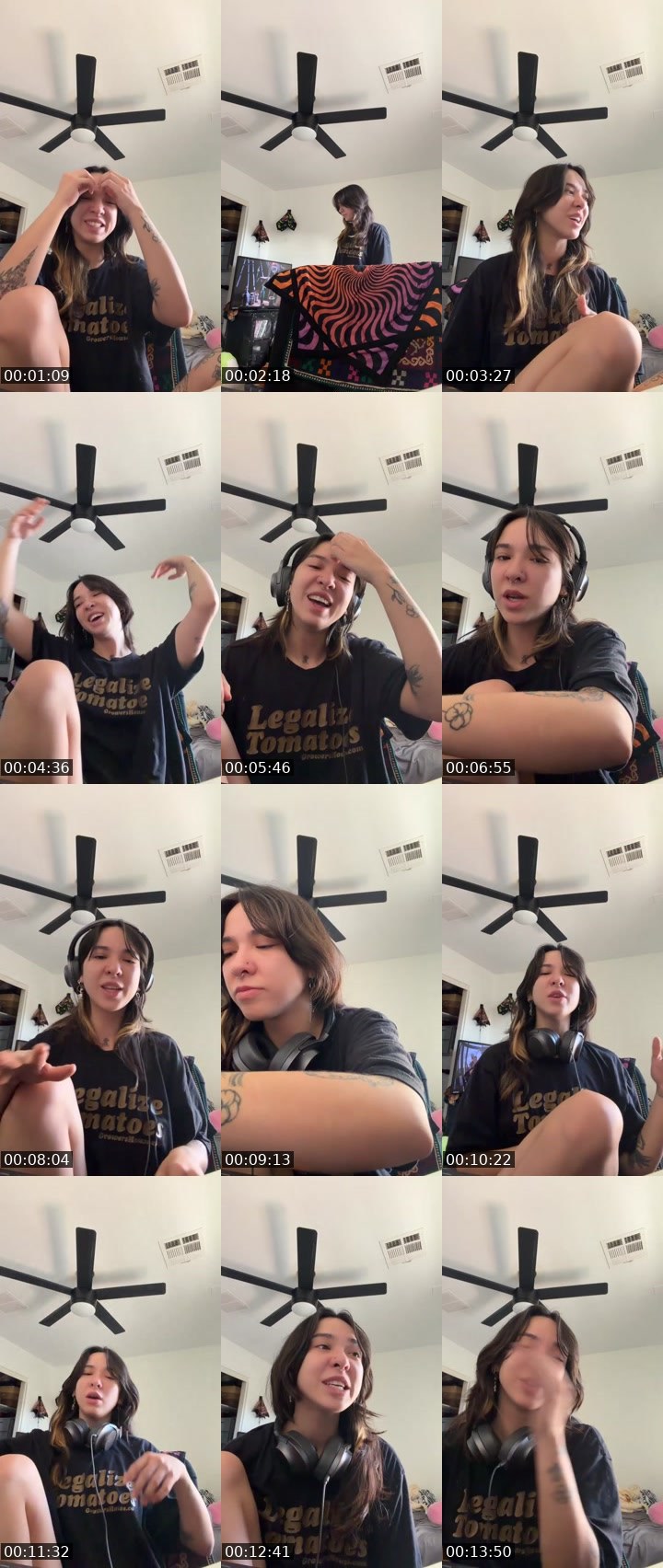 Contact-sheet preview of Shmurpie's Liveme recording