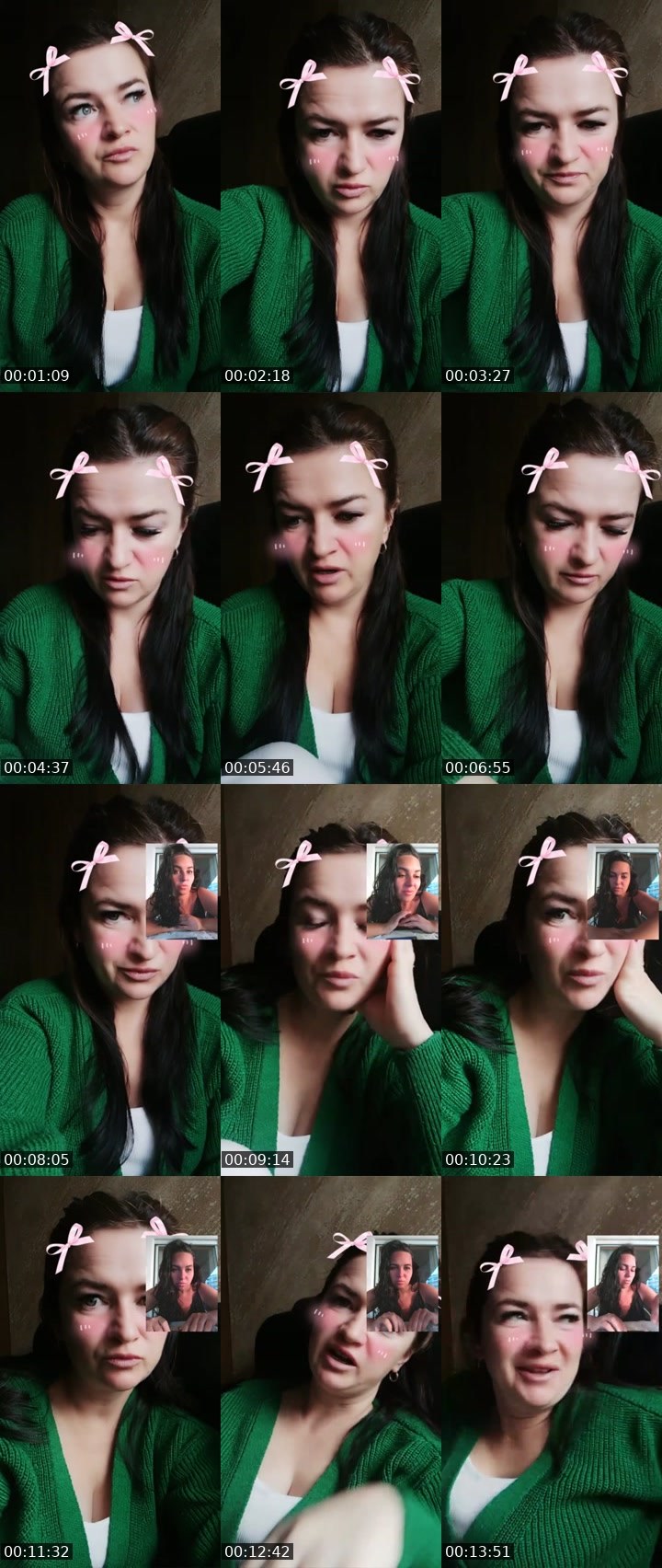Contact-sheet preview of 💯 Strawberry👼's Liveme recording