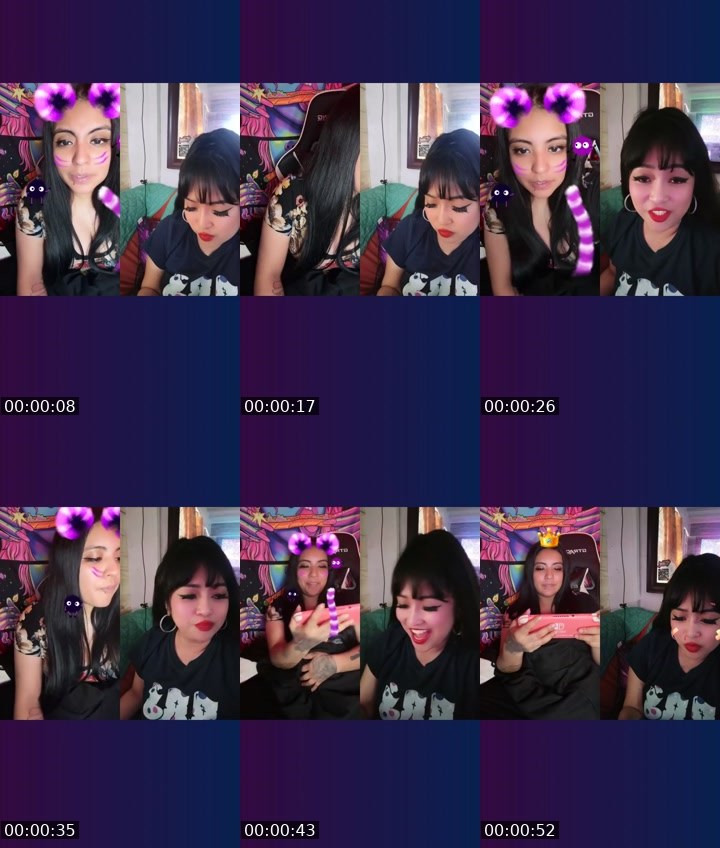 Contact-sheet preview of 🥨P4nda20⭕️ulala🖤🌈's Liveme recording