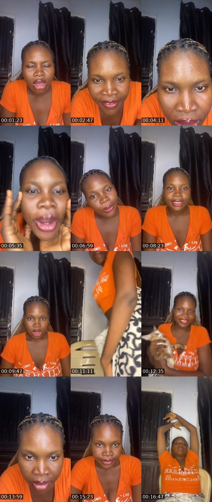 Contact-sheet preview of Eunice14's Liveme recording