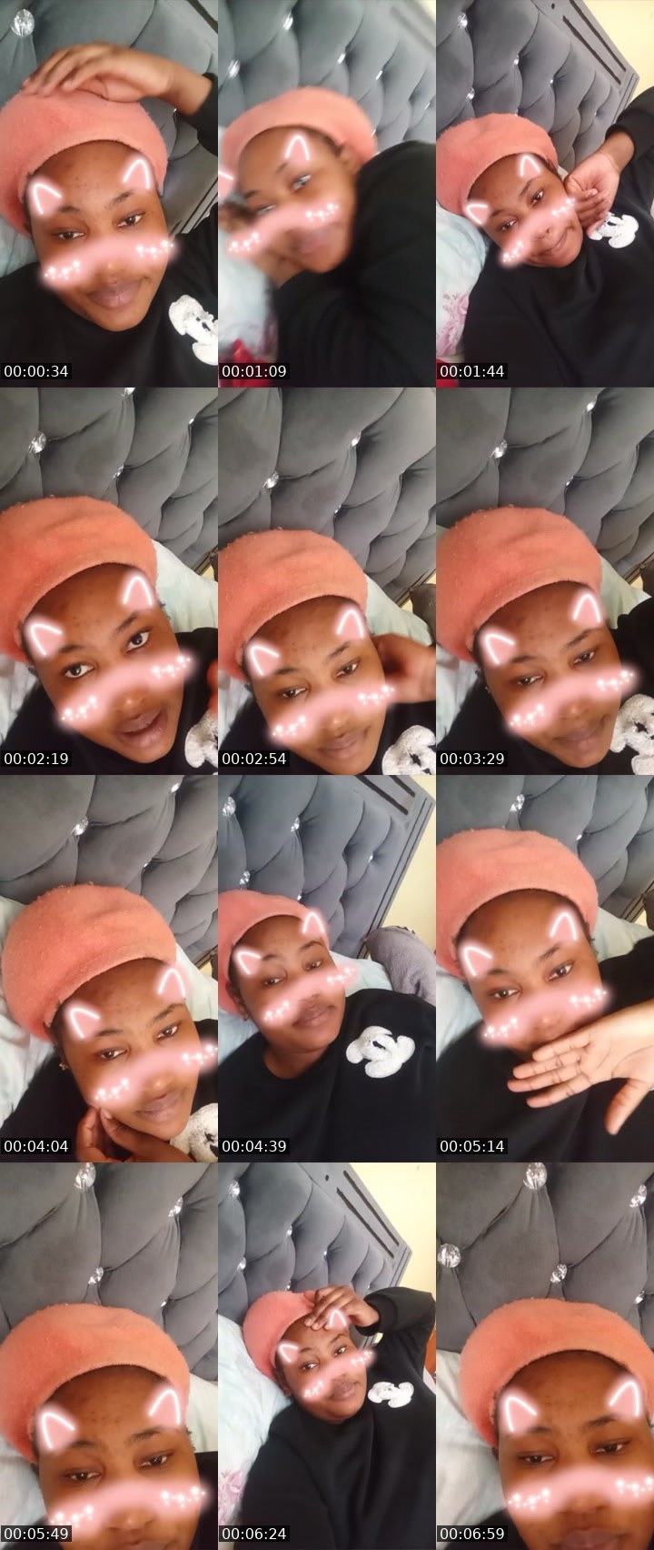 Contact-sheet preview of zainabb's Liveme recording