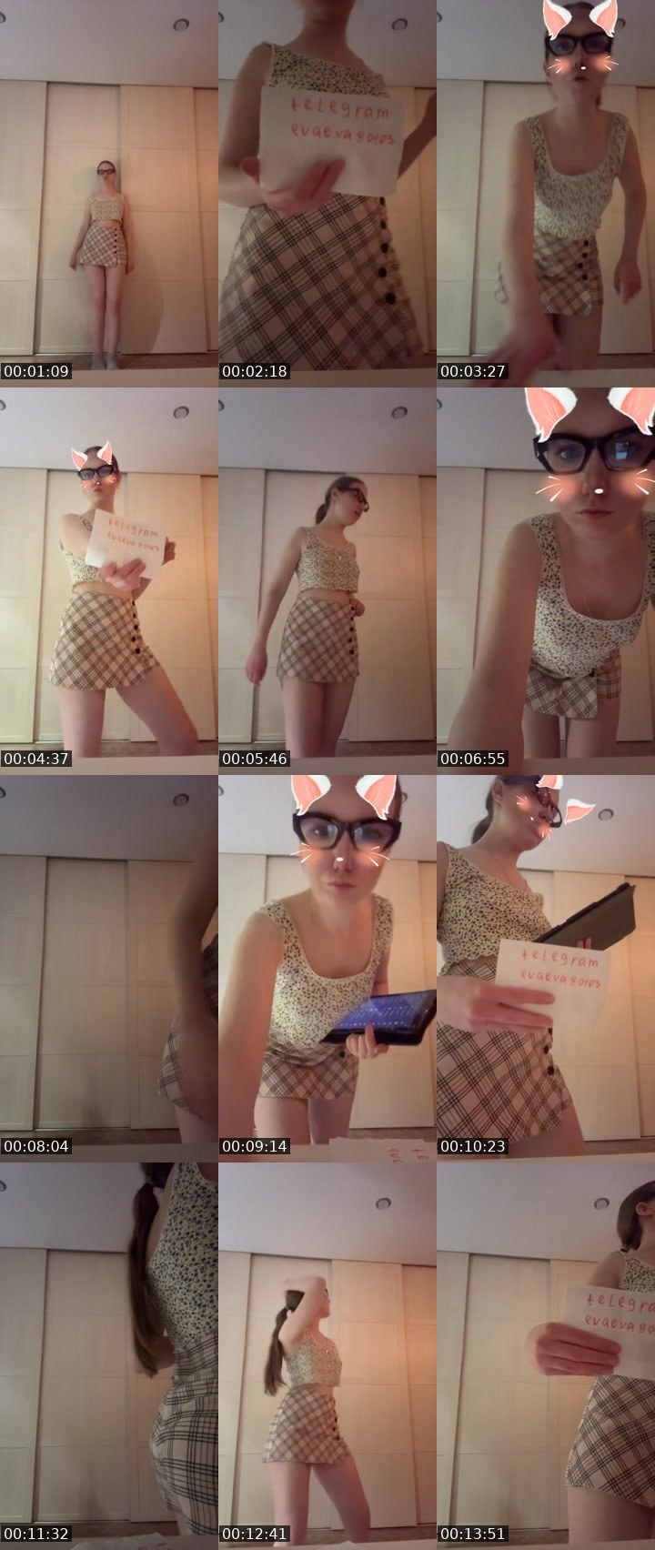 Contact-sheet preview of Eva Hozayka's Liveme recording