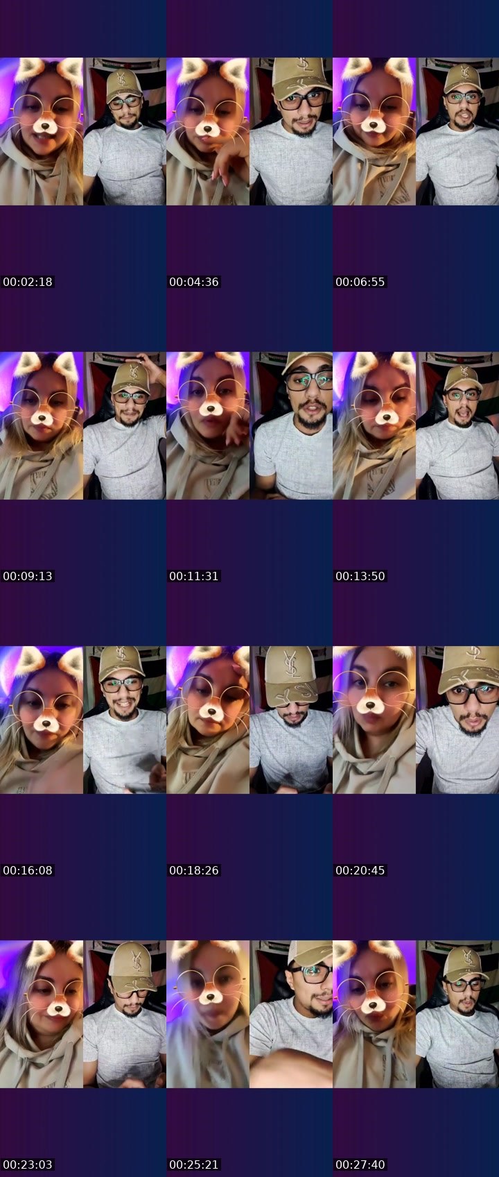 Contact-sheet preview of ✰⌖Svetti🦁's Liveme recording