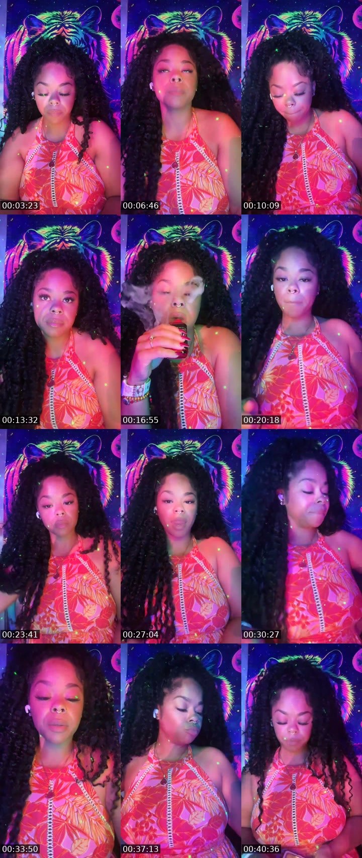 Contact-sheet preview of 🎭⃤ ČĤÚĹĂ 🇩🇴🇯🇲〽️'s Liveme recording