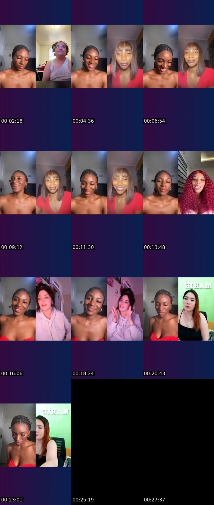 Contact-sheet preview of APHRODITE💰's Liveme recording