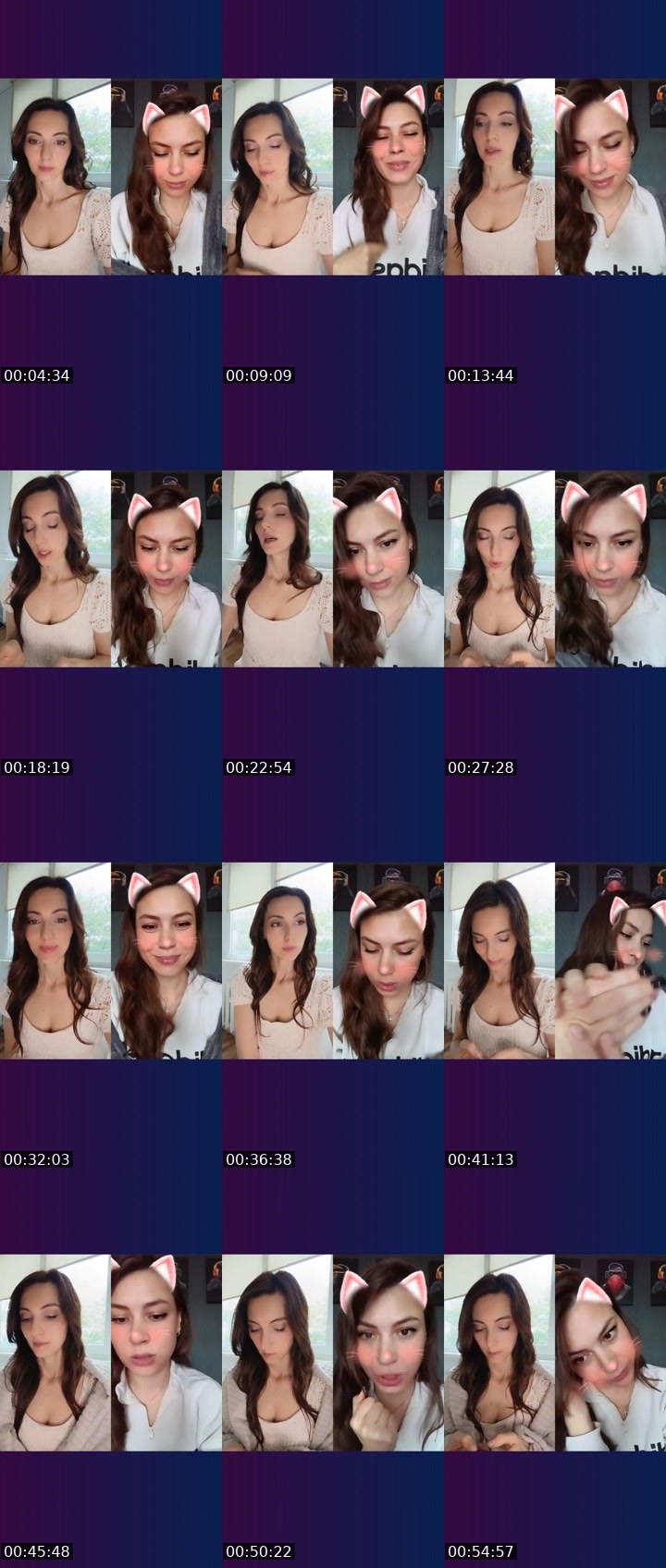 Contact-sheet preview of 💯Oly's Liveme recording