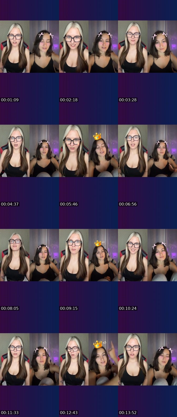 Contact-sheet preview of Yana🤓's Liveme recording