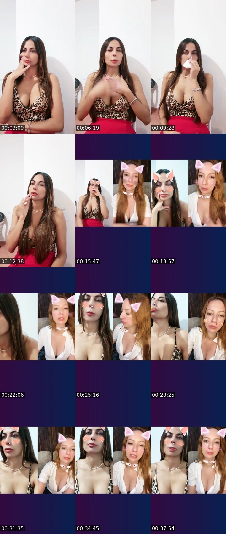 Contact-sheet preview of Maeva 🥂's Liveme recording