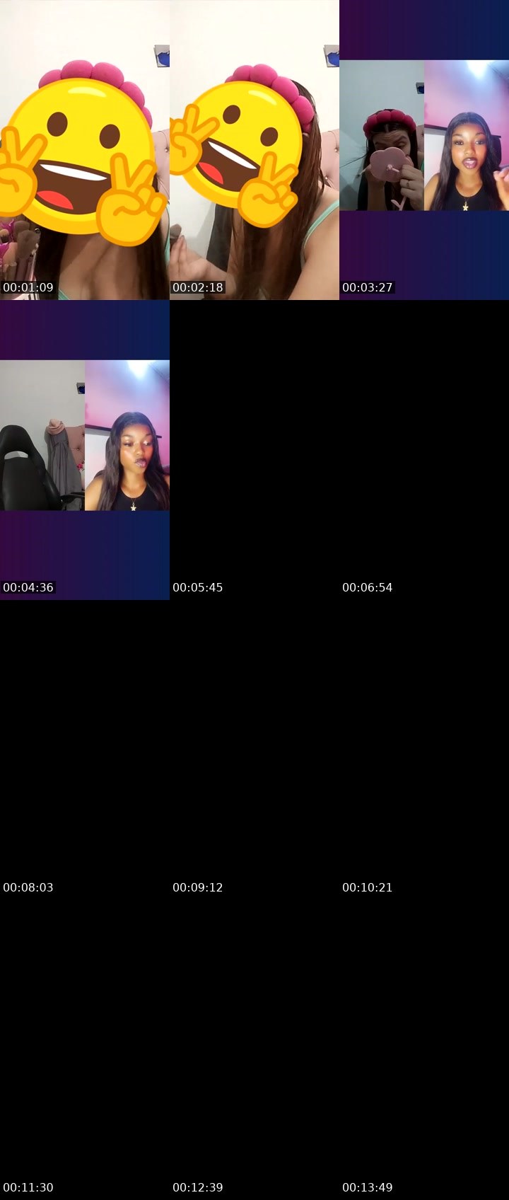 Contact-sheet preview of 🌐Vale13🕷️'s Liveme recording