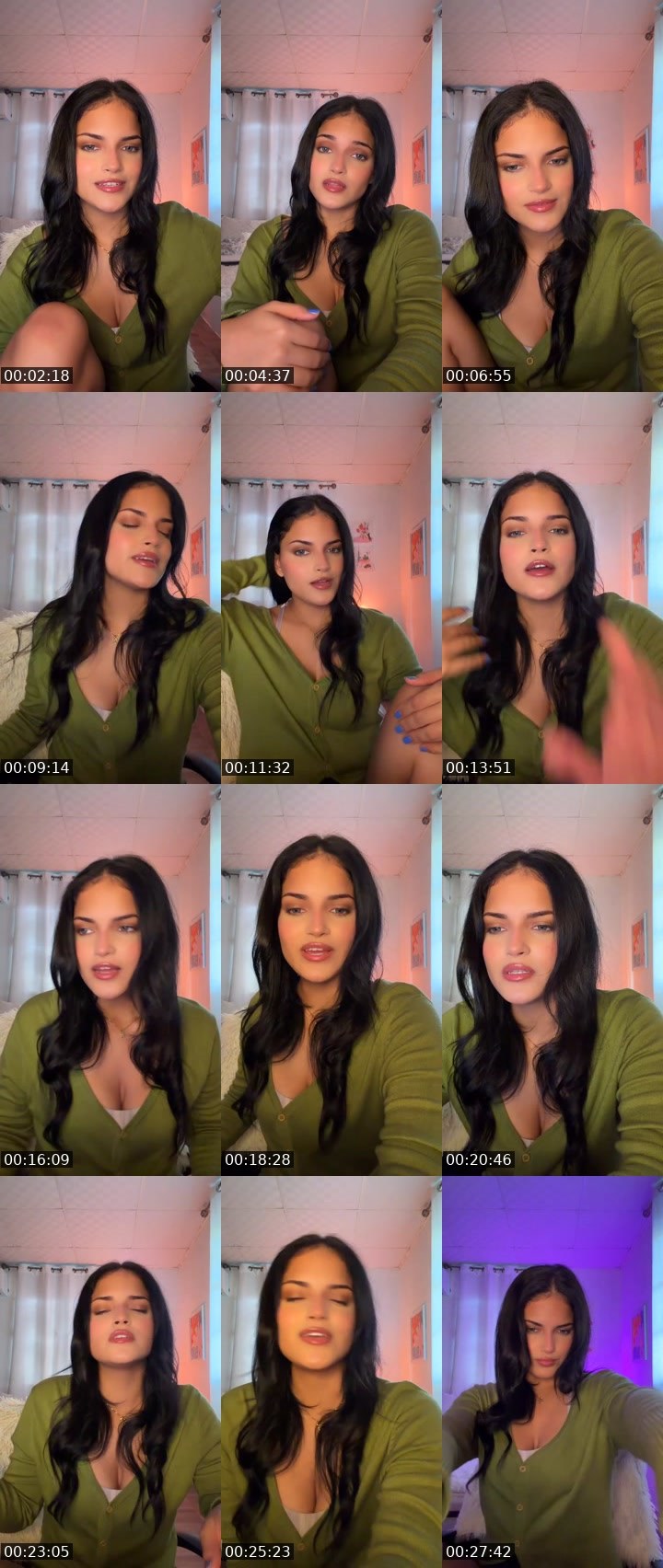 Contact-sheet preview of Bia 🫧 ℤ's Liveme recording