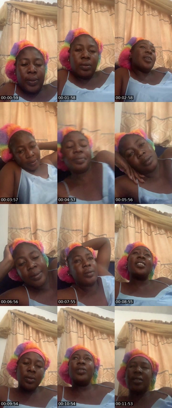 Contact-sheet preview of Faith oj's Liveme recording