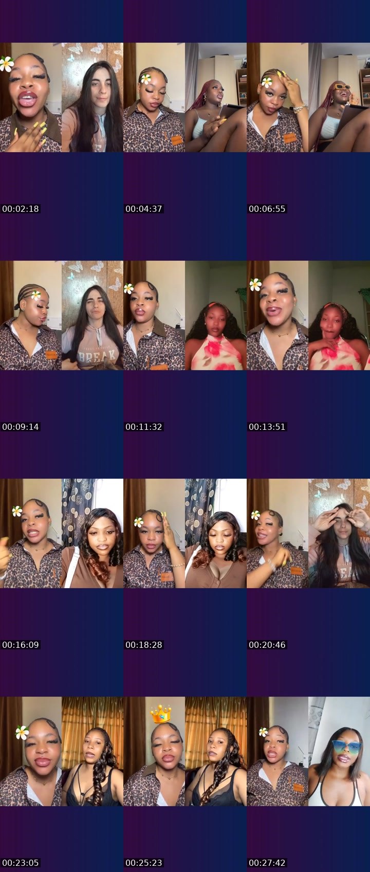 Contact-sheet preview of 🍒Nickie〽️🍒's Liveme recording