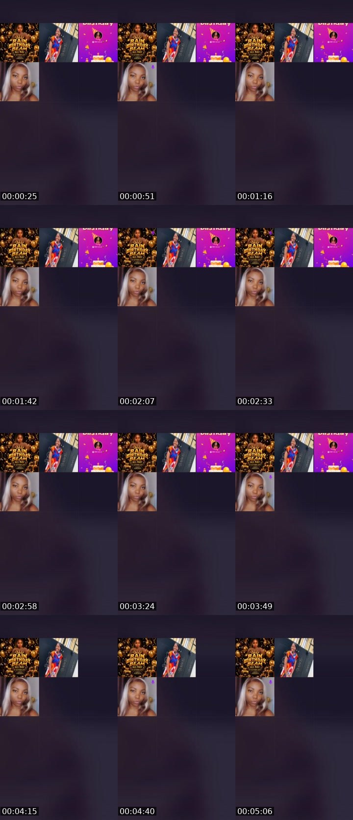 Contact-sheet preview of Mira💦 💤's Liveme recording