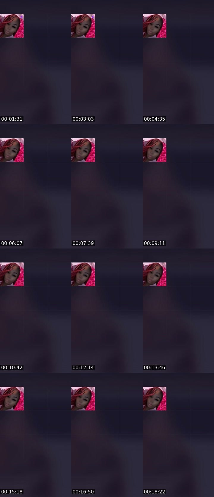 Contact-sheet preview of QUEENNJAS〽️INE🎭⃤'s Liveme recording