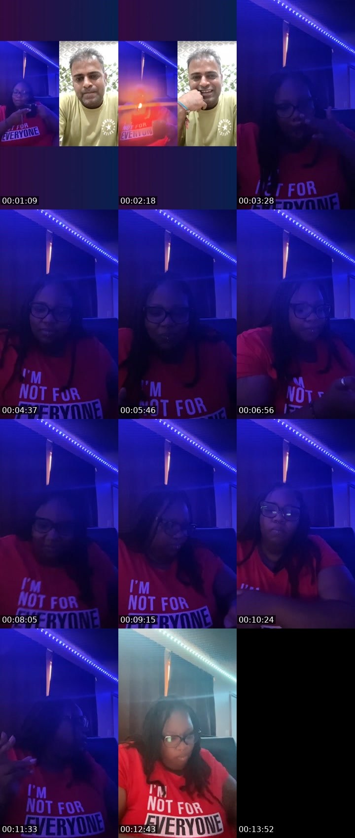 Contact-sheet preview of 🤡Ladii👑Royal🌹's Liveme recording