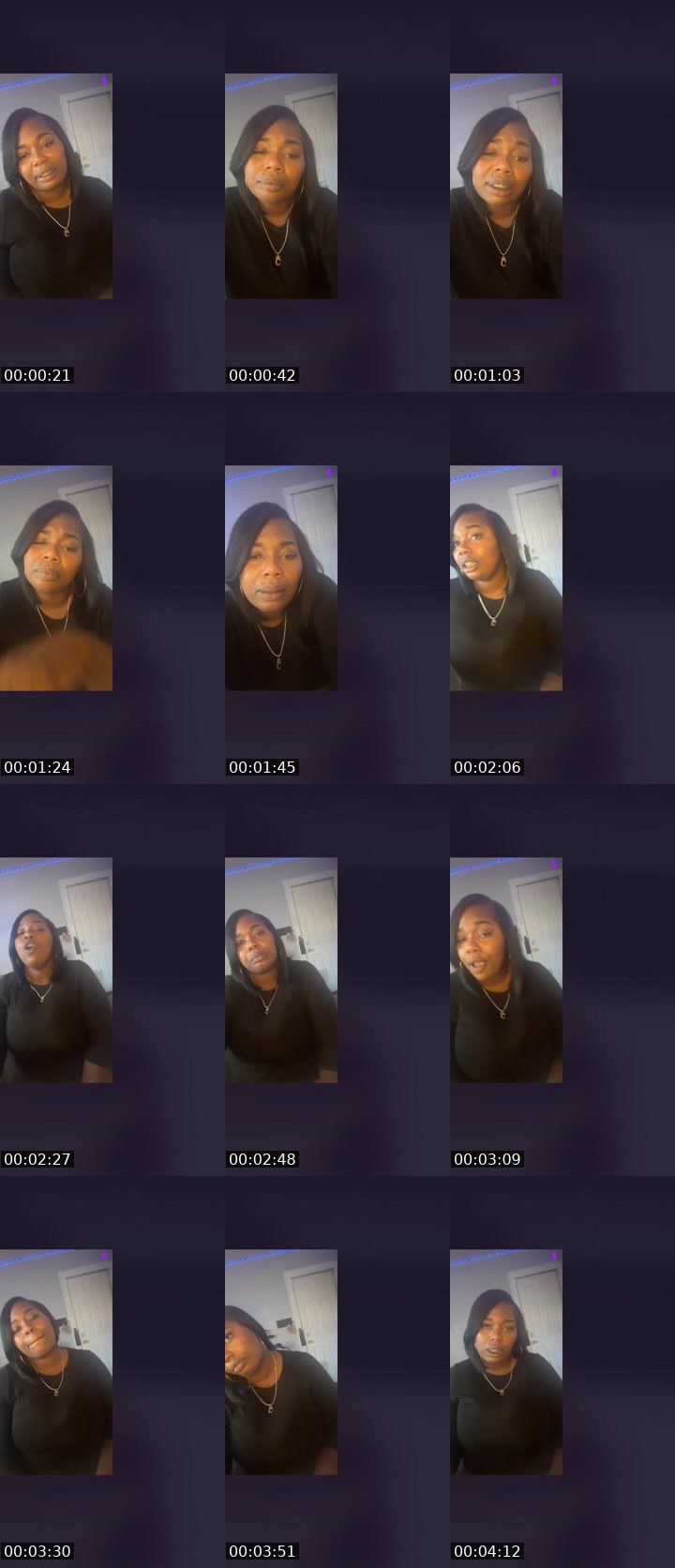 Contact-sheet preview of Coco87's Liveme recording