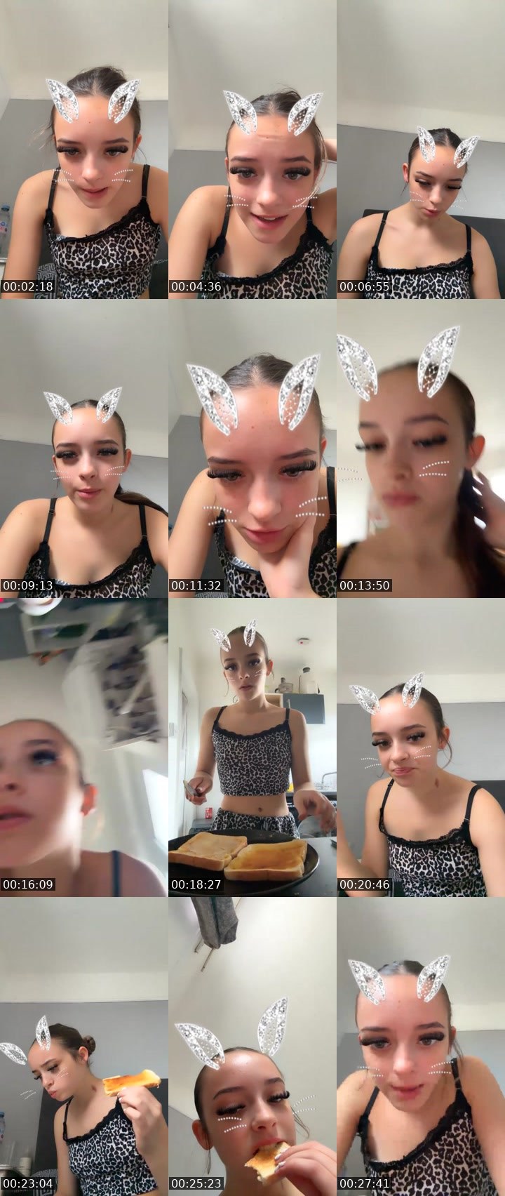 Contact-sheet preview of Gracie.xoxo's Liveme recording