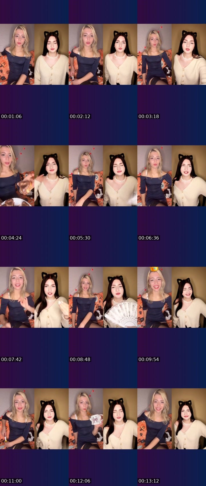 Contact-sheet preview of Elvii's Liveme recording