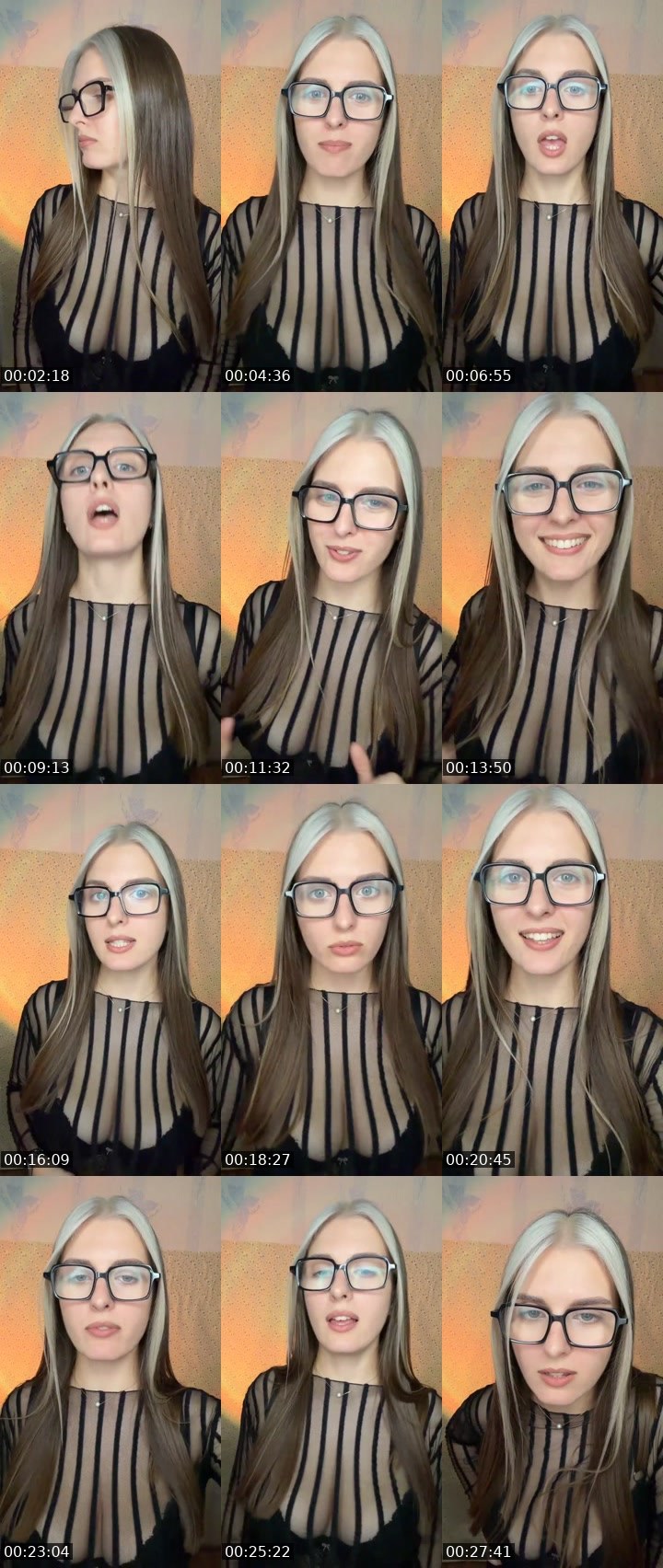 Contact-sheet preview of Yana🤓70k left🤞's Liveme recording