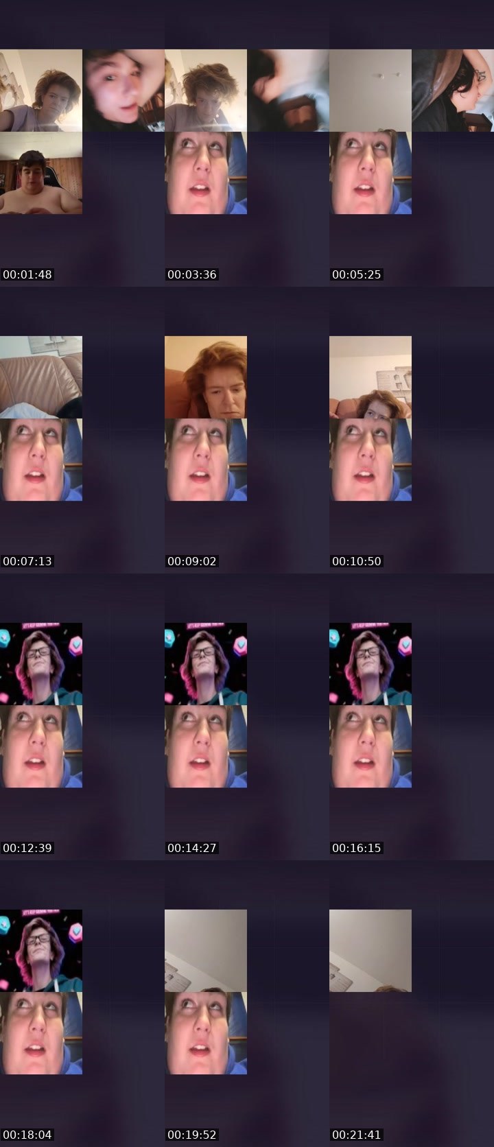 Contact-sheet preview of little miss red's Liveme recording