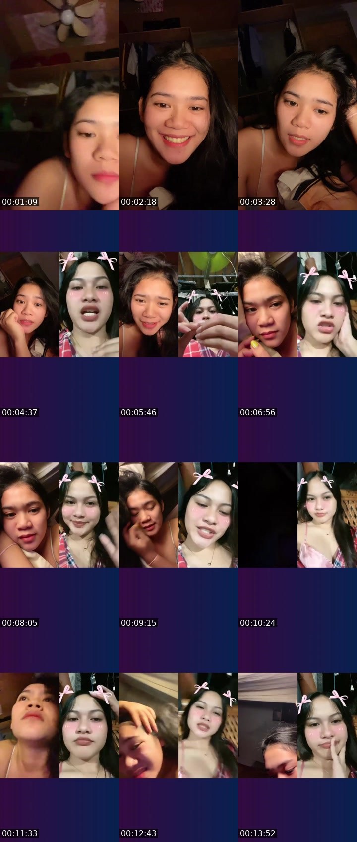 Contact-sheet preview of ☝️❤️belle🇵🇭's Liveme recording